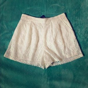 NWT White Lace Shorts